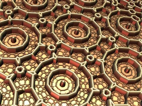 3D rendered illustration artwork of virtual scene Stock Illustration