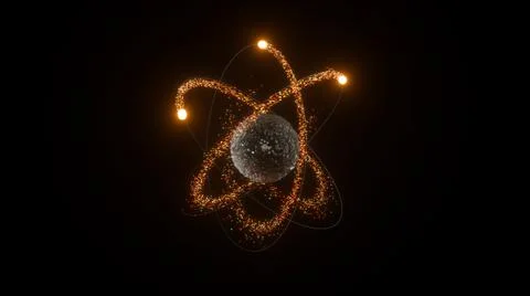 3d rendered illustration of Atom Power Energy Orb Stock Illustration