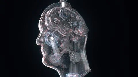 3d rendered illustration of Concept of Human Brain By gears 스톡 일러스트