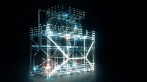 3d Rendered Illustration of Condensate Module Hud Hologram Scanning Illustrazione stock