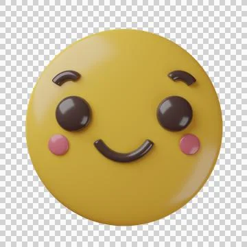 3D rendered illustration of cute yellow character Stock Illustration
