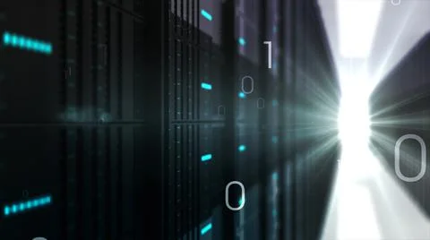 3d rendered illustration of Data Server Room Illustrazione stock