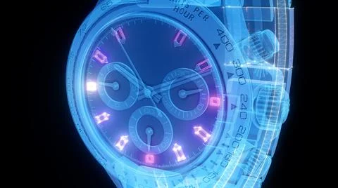 3d rendered illustration of the digital clock or watch Stock Illustration