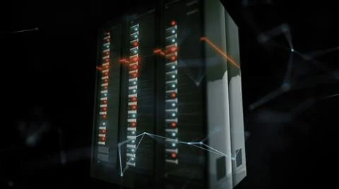 3d rendered illustration of Digital Database Server System 스톡 일러스트