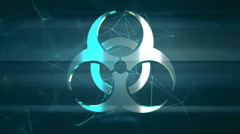 3d rendered illustration of The Digital Virus Cyber Bio Hazard Ilustração Stock