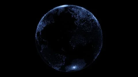 3d rendered illustration of earth globe hologram Illustrazione stock
