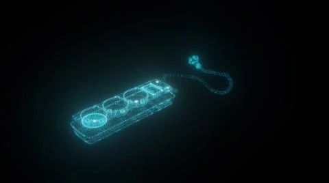 3d rendered illustration of Electric Socket Hologram Stock Illustration