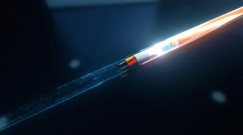 3d Rendered Illustration of Fire Resistant Cable Stock Illustration