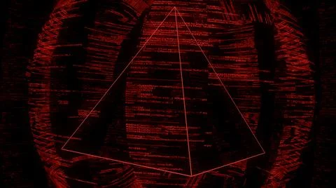 3d rendered illustration of Futuristic Program Hacking Hud Stock Illustration