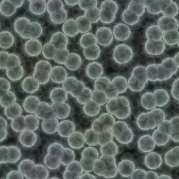 3d rendered illustration of grey cells on black background Stock Illustration