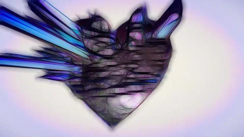 3D Rendered Illustration of a Heart Illustrazione stock