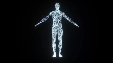 3d rendered illustration of Human By Lines イラスト素材