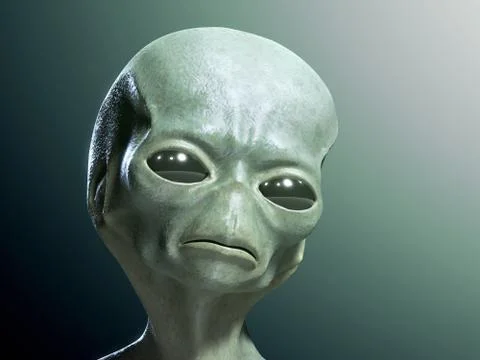 3d rendered illustration of a humanoid Alien Stock Illustration