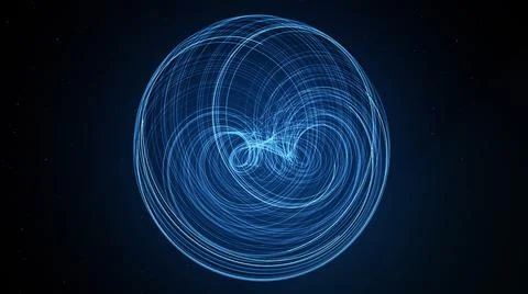 3d rendered illustration of Magnetic Fields Of Black Hole Wormhole Energy 스톡 일러스트