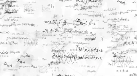 3d rendered illustration of Mathematical Formula Calculations Background Stock Illustration