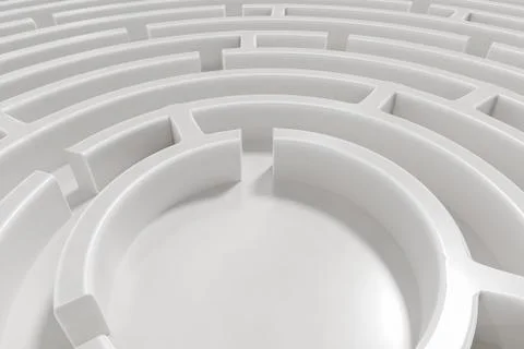 3D rendered illustration of maze. 스톡 일러스트