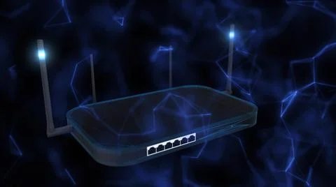 3d rendered illustration of Modem Router 3d Scanning Stock Illustration