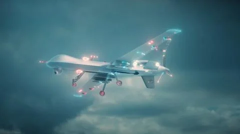 3d rendered illustration of MQ-9 Reaper drone Illustrazione stock