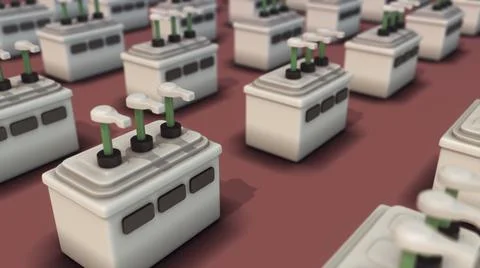 3d rendered illustration of Multiple condiment dispensers in a row 스톡 일러스트