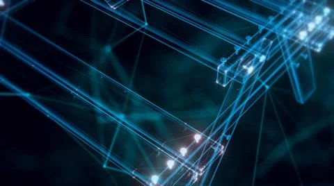 3d rendered illustration of picnic table hologram Close up イラスト素材