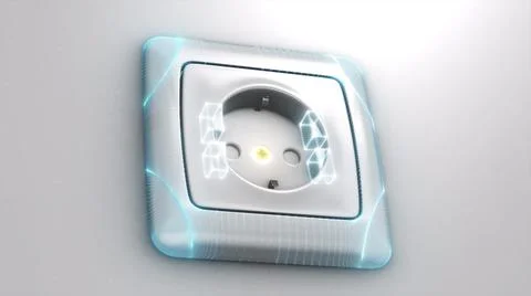 3d Rendered Illustration of Power Socket Ilustração Stock
