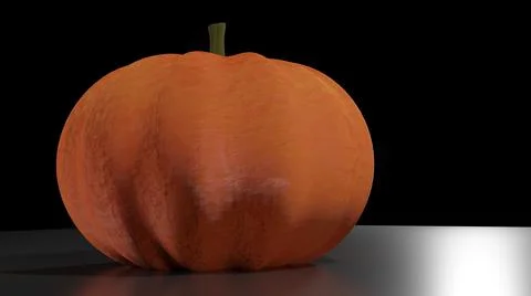 3D Rendered illustration of a Pumpkin. Stock Illustration