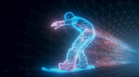 3d rendered illustration of Representation of Digital internet surfing 库存插图