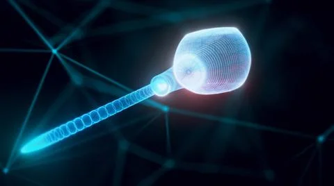 3d rendered illustration of Scratch Awl hologram Close up Stock Illustration