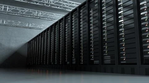 3d rendered illustration of Server Room 01 Illustrazione stock