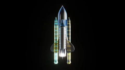3d rendered illustration of Space Shuttle Hud Hologram Ilustração Stock