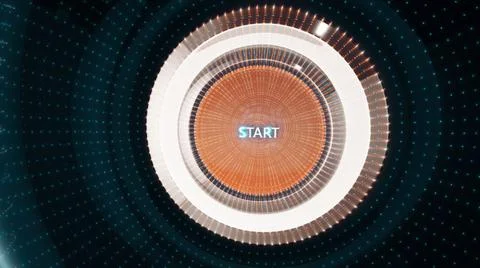 3d rendered illustration of start button isolated Stock Illustration