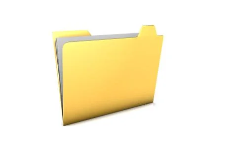 3D rendered Illustration of a turning Folder Stock Illustration