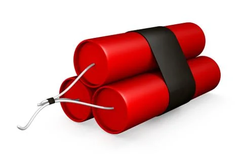 3d rendered isolated dynamite Stock Illustration