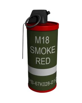3d rendered isolated m18 smoke grenade Stock Illustration