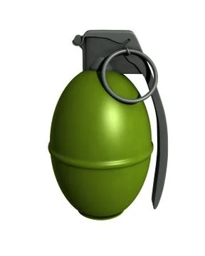 3d rendered isolated m61 grenade Stock Illustration