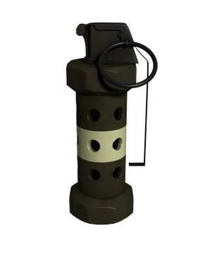 3d rendered isolated m84 flashbang grenade Stock Illustration