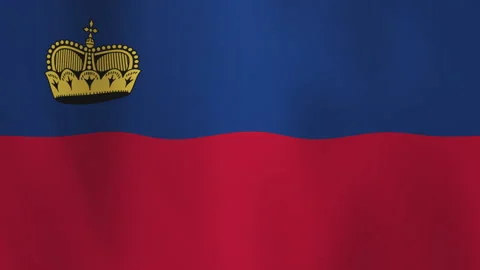 3D Rendered Liechtenstein Flag Wavy Motion Background with Seamless Ripple Stock Footage 307595176