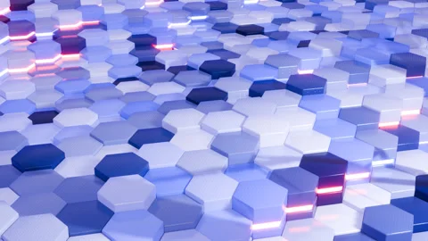 3d rendered loop animation of a hexagonal pattern Video stock 276493701