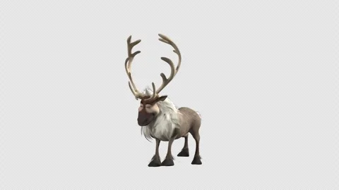 3D Rendered Loop Dance Of Reindeer Lifting Legs Alternatingly Vídeo Stock 294909152