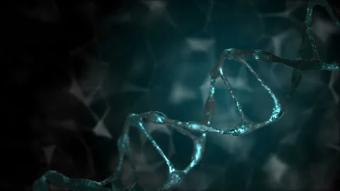 3D rendered loopable animation of rotating DNA Stock Footage 97159794
