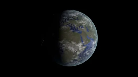 3D rendered looping animation of rotating Earth on black and white background. Stock Footage 78744714