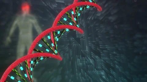 3D rendered looping animation of rotating DNA. Stock Footage 166093429
