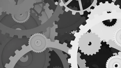3D Rendered Looping Background Featuring a Mechanism with Cogs, a 4k Macro View 스톡 동영상 221498199