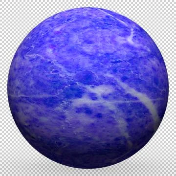 3D rendered marble ball in blue tones Stock Illustration