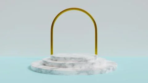 3d rendered marble podium background Stock Illustration