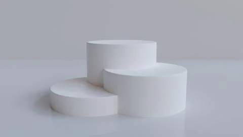 3d rendered minimal podium background Stock Photos