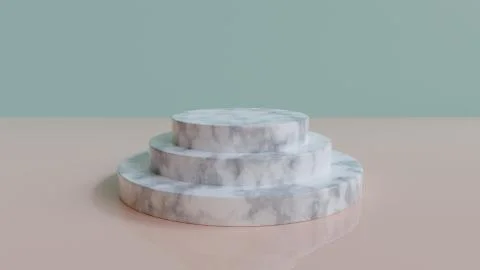 3d rendered minimal podium background Stock Photos