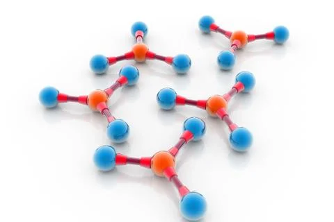 3D rendered Molecule Stock Illustration