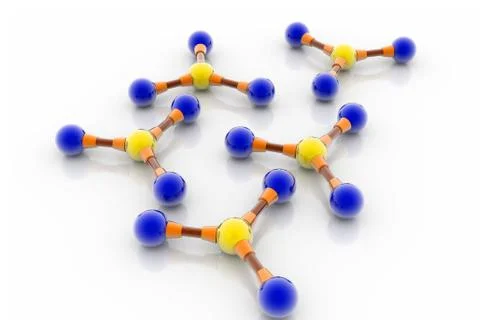 3D rendered Molecule 스톡 일러스트