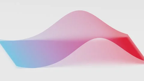 3d rendered object animation on white background. Wavy gradient visuals. Stock Footage 145051009